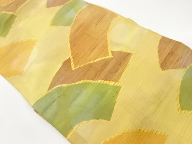 手織り紬地紙模様織出し名古屋帯